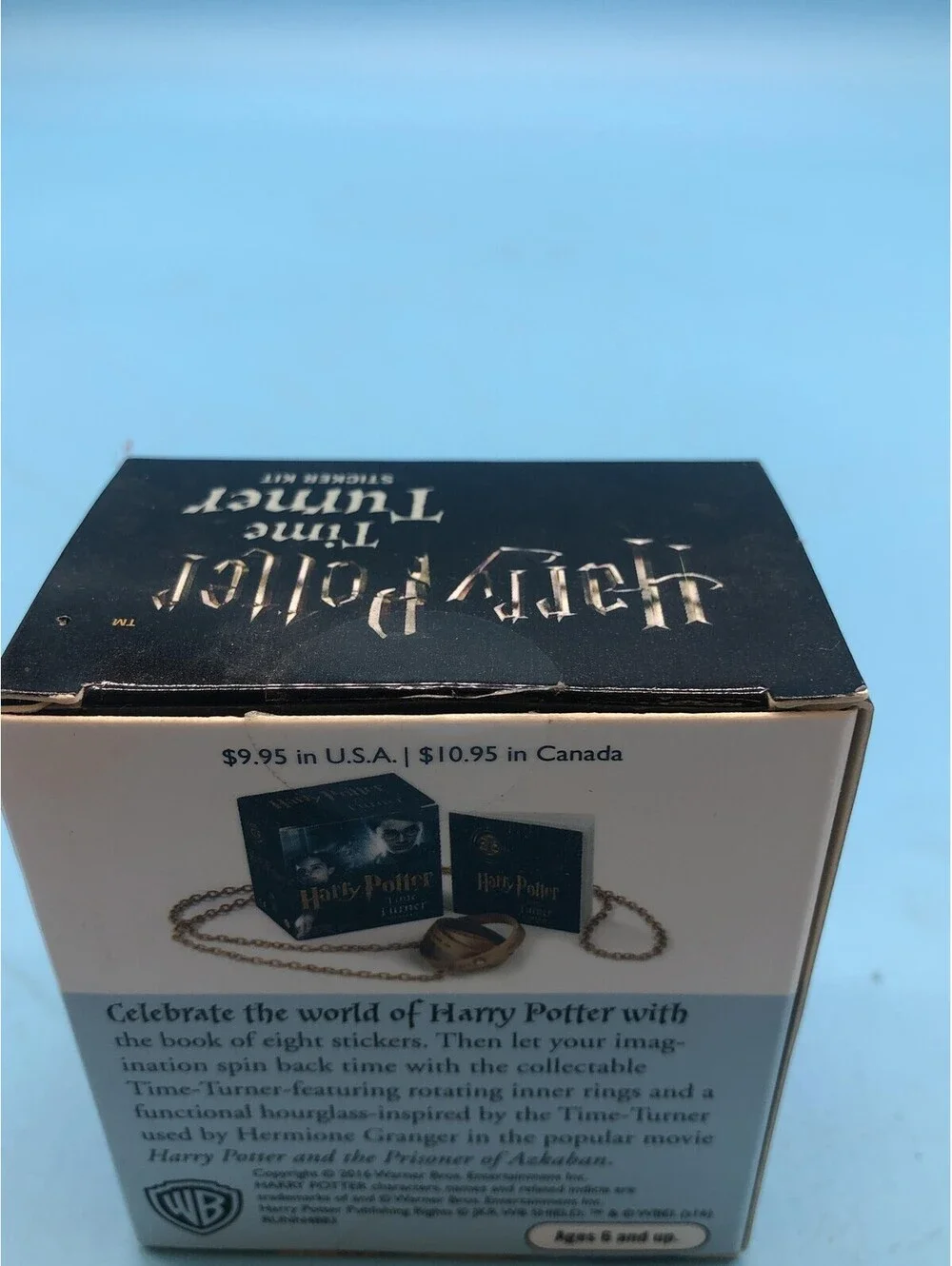 Harry Potter Gold Time Turner Glass Hourglass Pendant Necklace Girls Sticker Kit